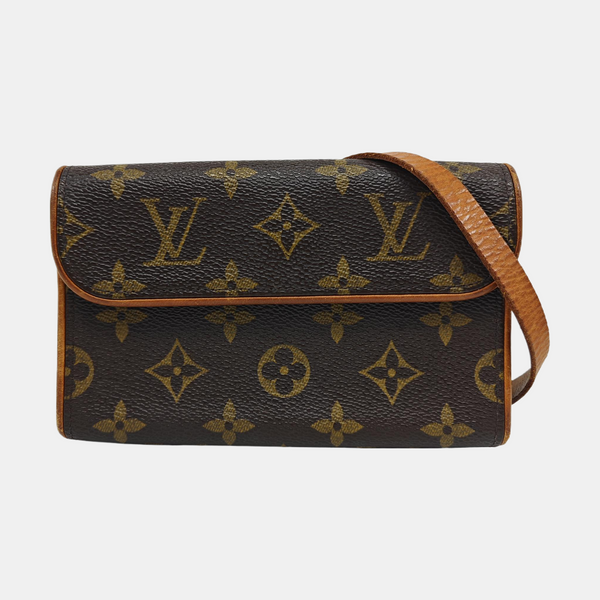 FLORENTINE Monogram Coated Canvas Brown