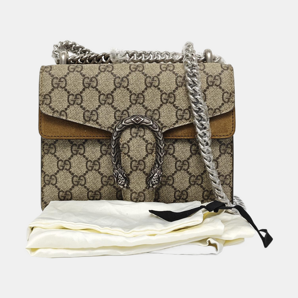 Dionysus Mini Monogram Coated Canvas Beige