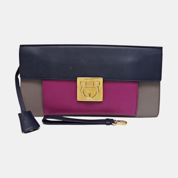 Calfskin Clutch Multicolor