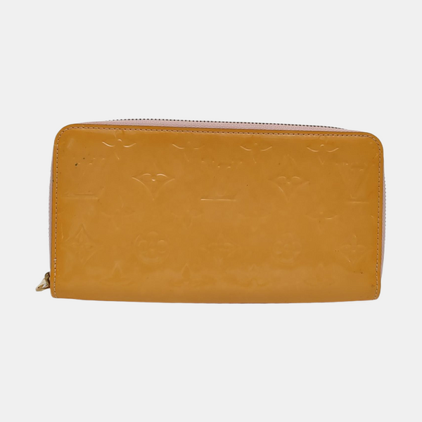 ZIPPY Monogram Patent Leather Yellow Wallet