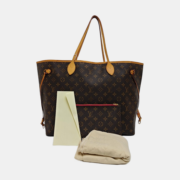 NEVERFULL GM Monogram Coated Canvas Brown