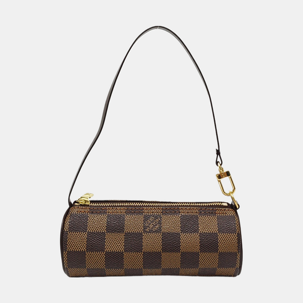 PAPILLON Mini Damier Ebene Coated Canvas Brown