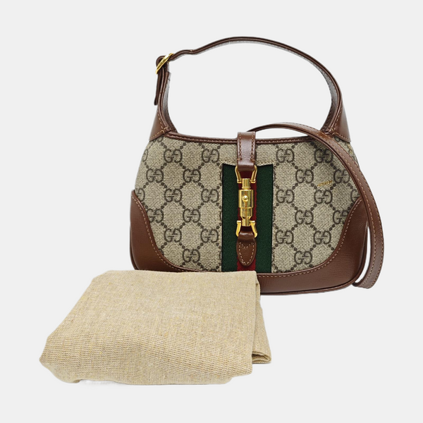 Jackie 1961 Mini Monogram Coated Canvas Beige
