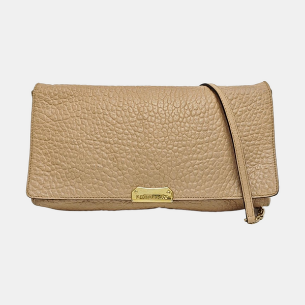 Calfskin Shoulder Bag Beige