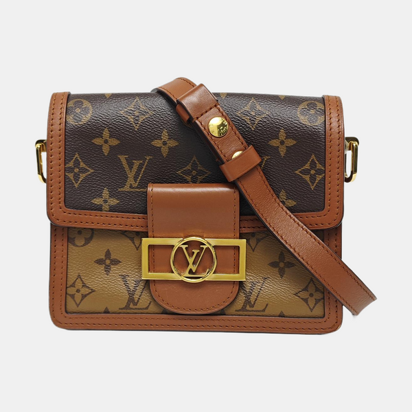 DAUPHINE Mini Monogram Coated Canvas Brown