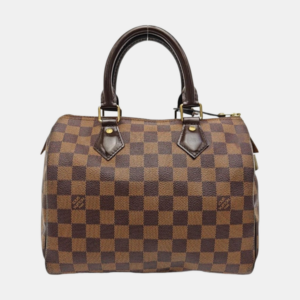 SPEEDY 25 Damier Ebene Coated Canvas Brown