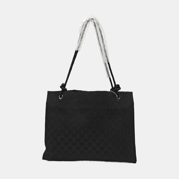 Monogram Canvas Tote Bag Black