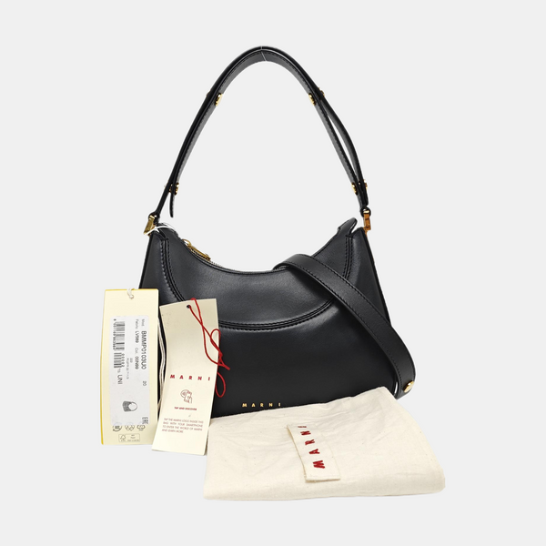 Leather Shoulder Bag Black