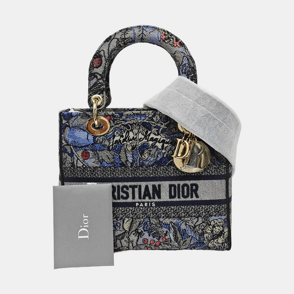 Authenticated pre-owned Lady D-Lite Medium Canvas Multicolor - Shoulder Bag at Looply