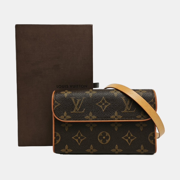 FLORENTINE Monogram Coated Canvas Brown