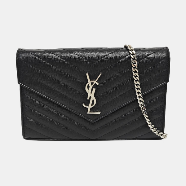 MONOGRAM Medium Chevron Calfskin Black