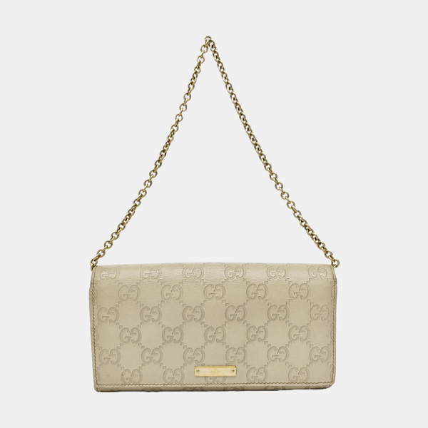 Monogram Calfskin Top Handle Bag Beige