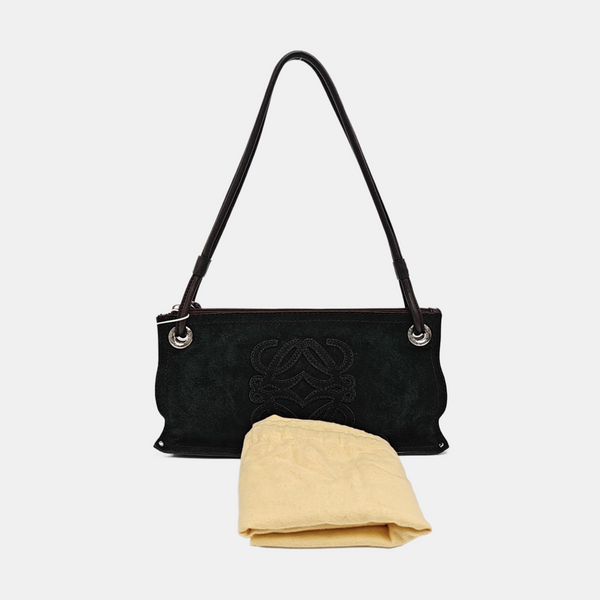 Suede Shoulder Bag Green