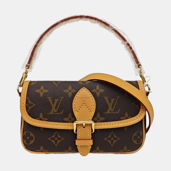 DIANE Nano Monogram Coated Canvas Brown