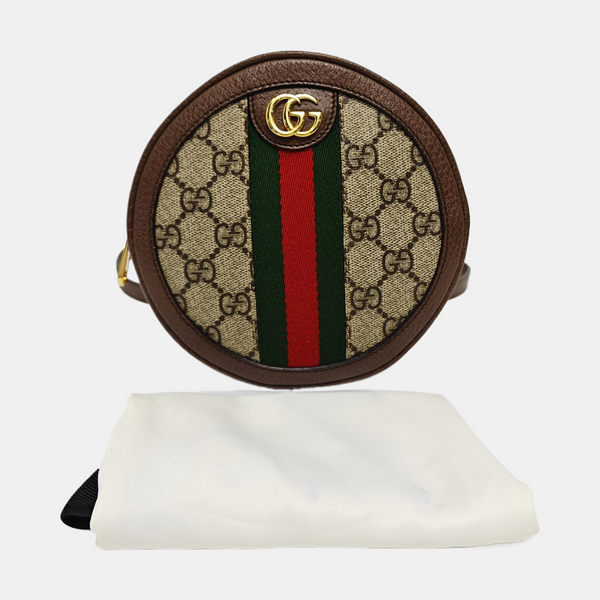 Ophidia Mini Monogram Coated Canvas Beige