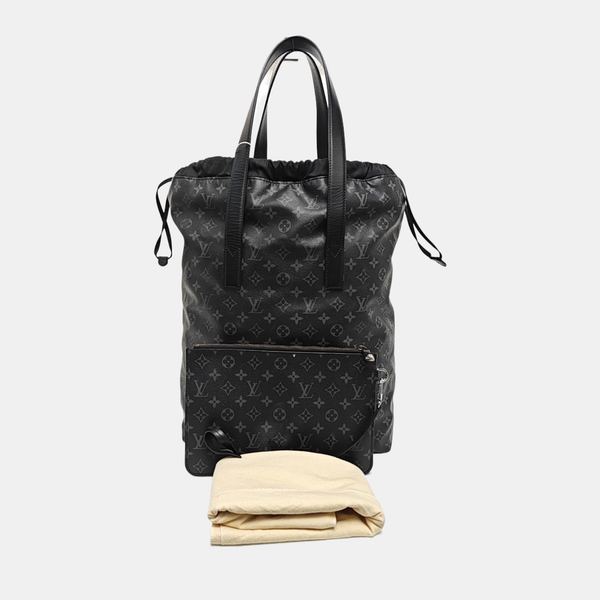 Monogram Coated Canvas Bucket Bag Black