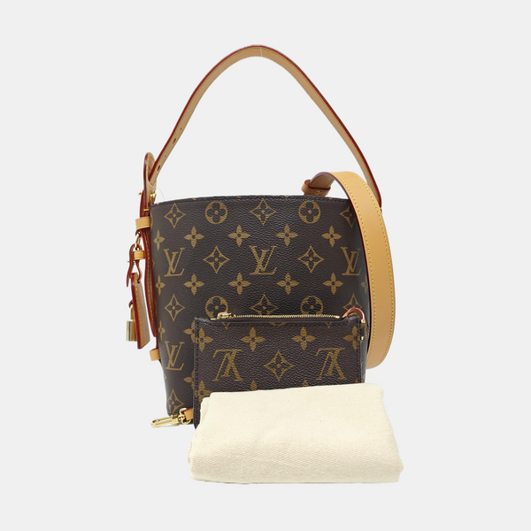 ALL IN BB Monogram Coated Canvas Brown