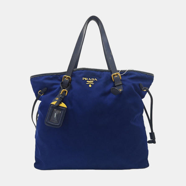 Nylon Tote Bag Blue