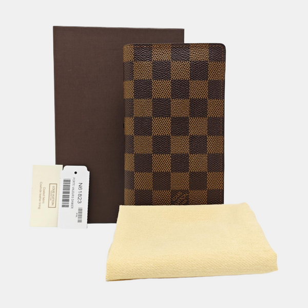 Damier Ebene Coated Canvas Wallet Brown