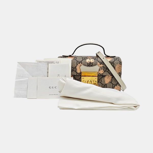 Padlock Mini Monogram Coated Canvas Beige