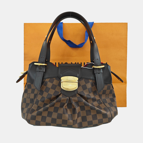 SISTINA PM Damier Ebene Coated Canvas Brown