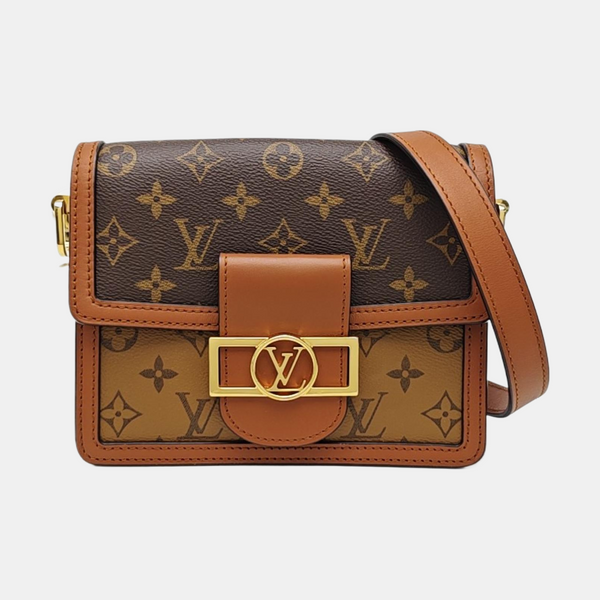 DAUPHINE Mini Monogram Coated Canvas Brown