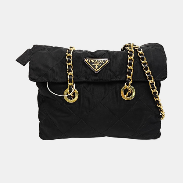 Nylon Quilted Nylon Black