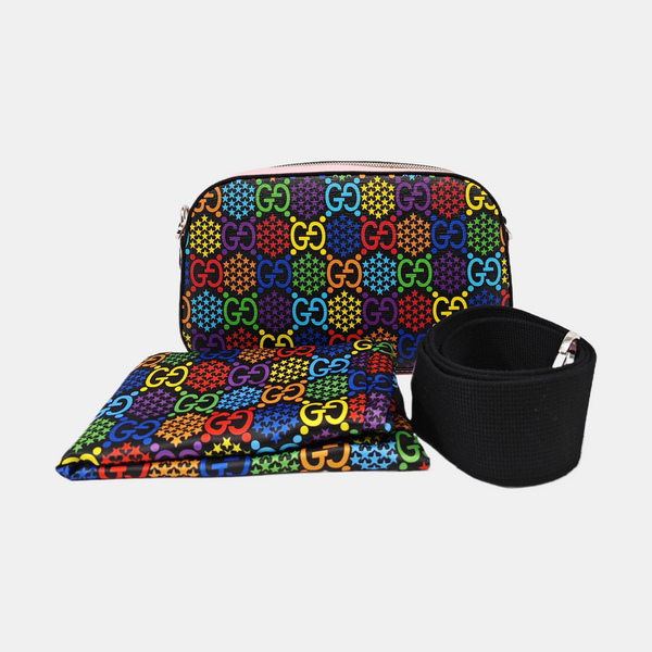 Coated Canvas Shoulder Bag Black