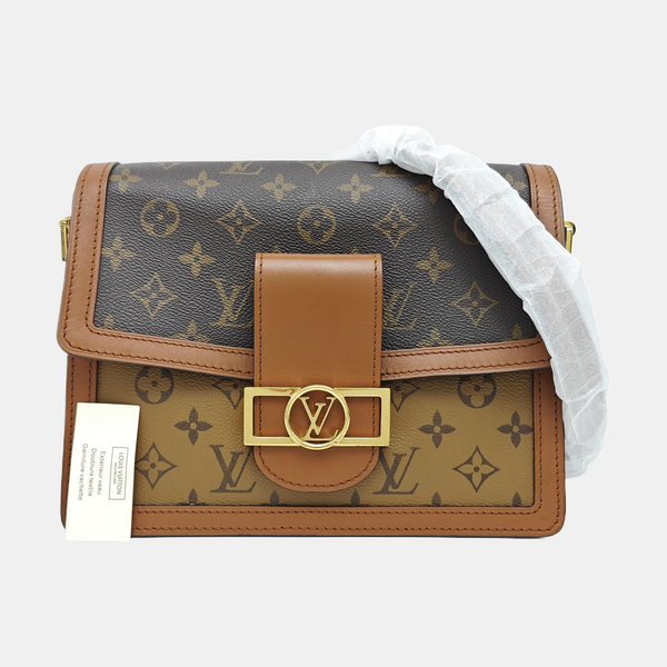 DAUPHINE MM Monogram Coated Canvas Brown