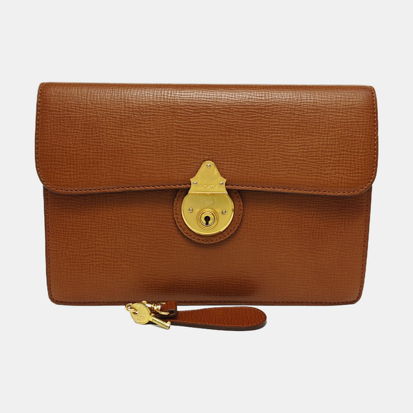 Calfskin Clutch Brown