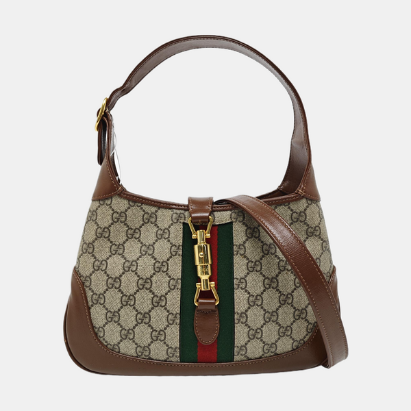 Jackie 1961 Small Monogram Coated Canvas Beige
