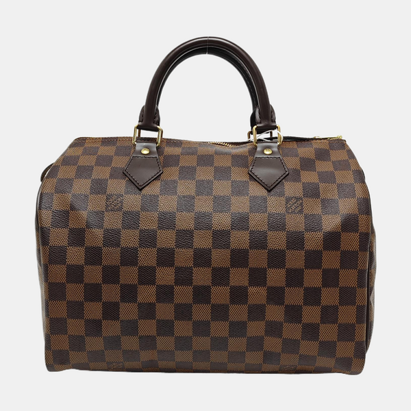SPEEDY 30 Damier Ebene Coated Canvas Brown