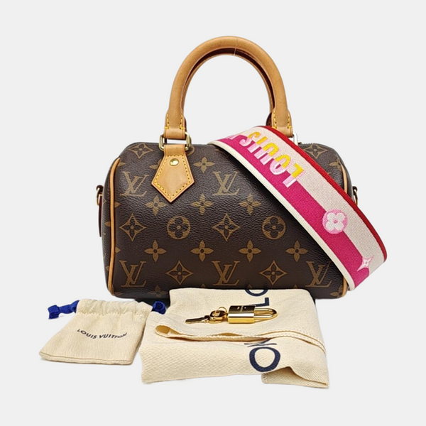 SPEEDY 20 Monogram Coated Canvas Brown
