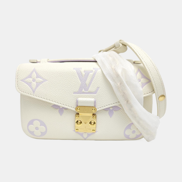 MÉTIS EAST WEST Monogram Calfskin White