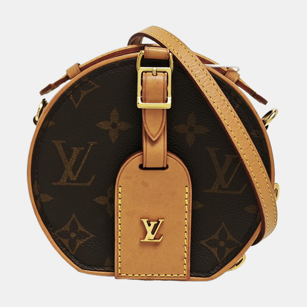 BOITE CHAPEAU Mini Monogram Coated Canvas Brown