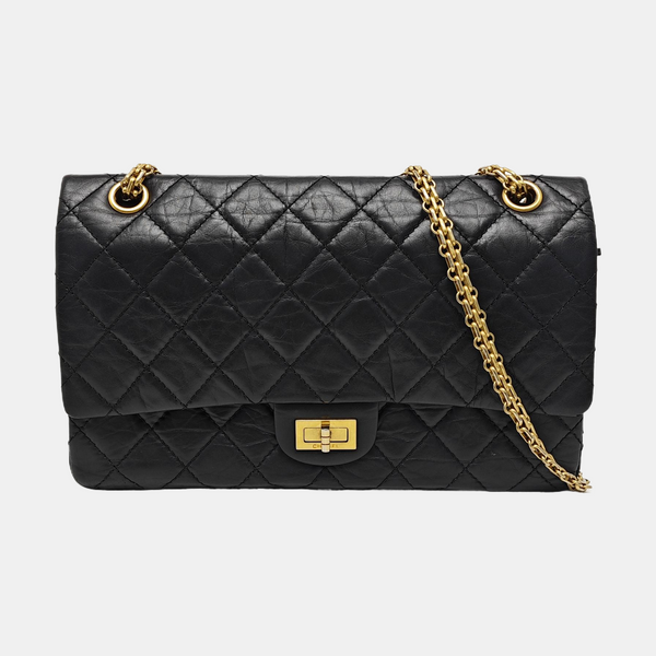 2.55 227 (jumbo) Quilted Calfskin Black