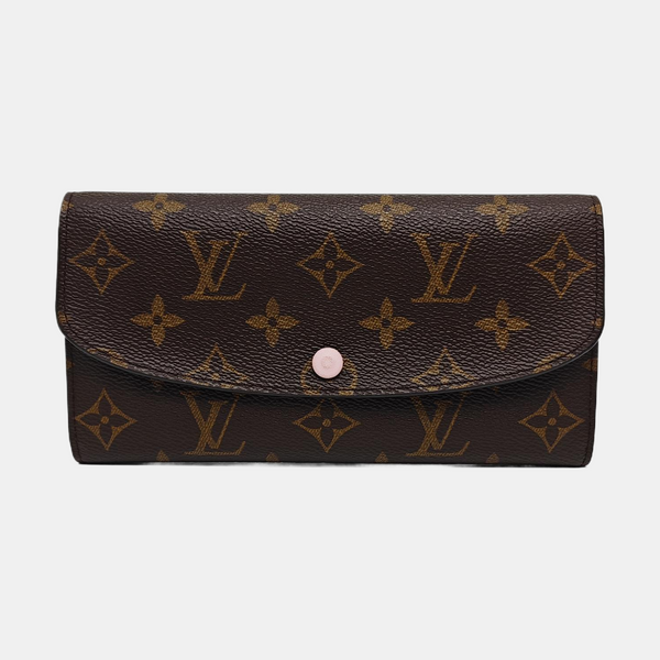 EMILIE Monogram Coated Canvas Brown Wallet