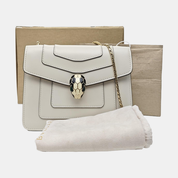 SERPENTI FOREVER Small Calfskin White