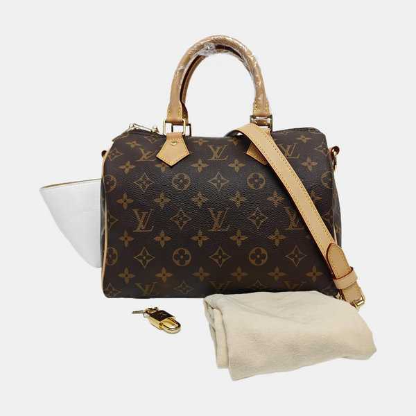SPEEDY 25 Monogram Coated Canvas Brown