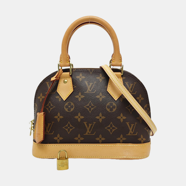 ALMA BB Monogram Coated Canvas Brown