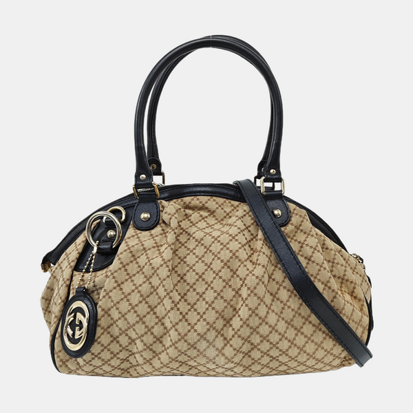 Sukey Monogram Canvas Black