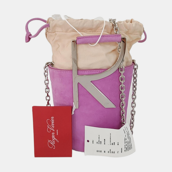 Suede Bucket Bag Pink