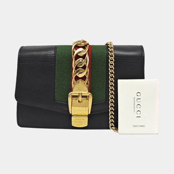 Sylvie Super Mini Calfskin Black