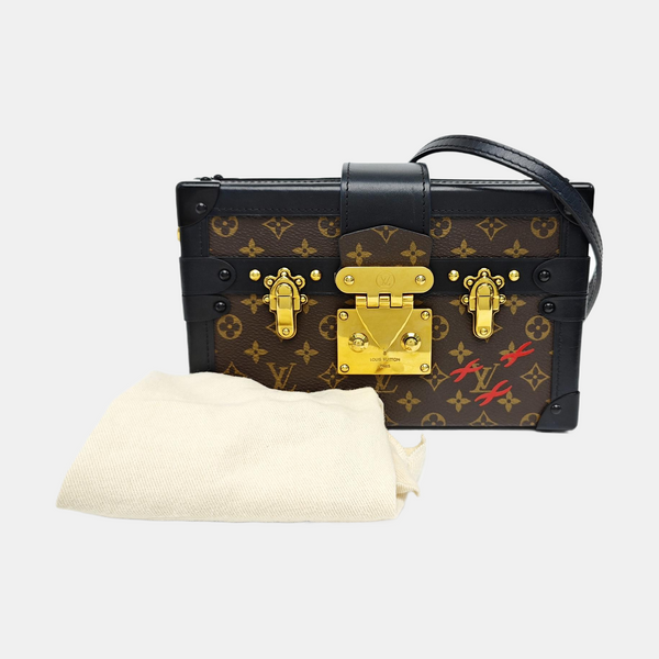 PETITE MALLE Monogram Coated Canvas Brown