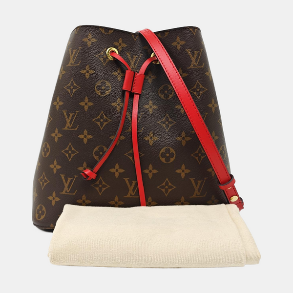 NÉONOÉ MM Monogram Coated Canvas Brown