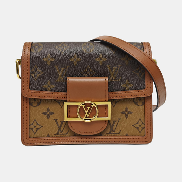 DAUPHINE Mini Monogram Coated Canvas Brown