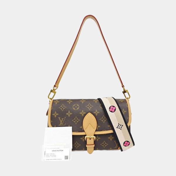DIANE Monogram Coated Canvas Brown