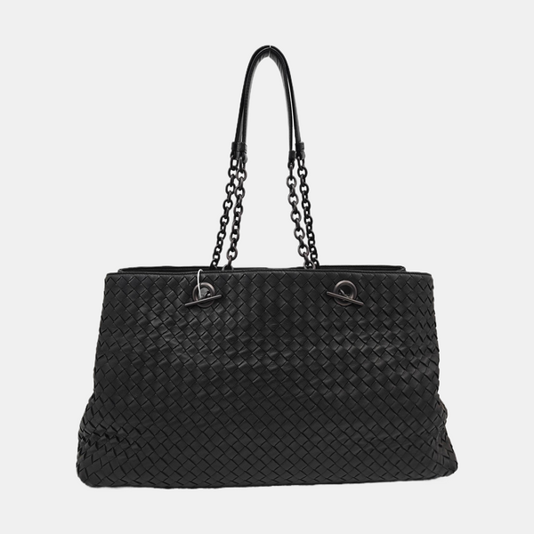 Lambskin Top Handle Bag Black