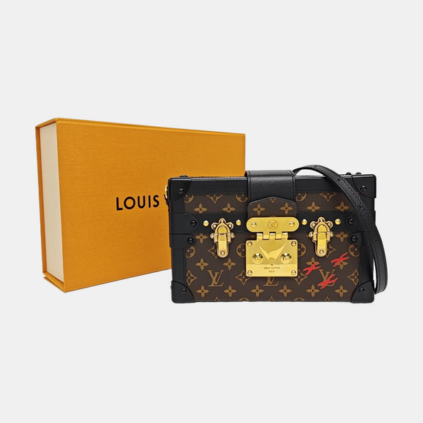 PETITE MALLE Monogram Coated Canvas Brown