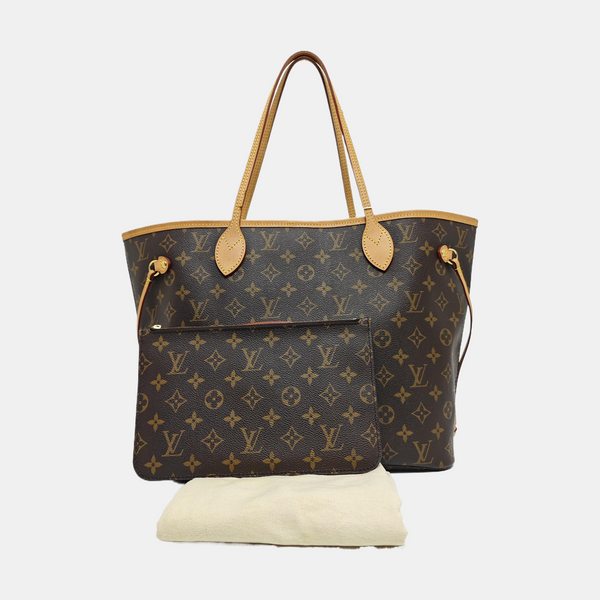 NEVERFULL MM Monogram Coated Canvas Brown